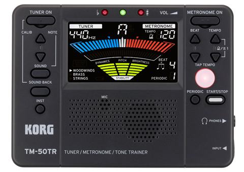 コルグ、練習の質を高めるチューナー／メトロノーム「TM-50TR」をリリース