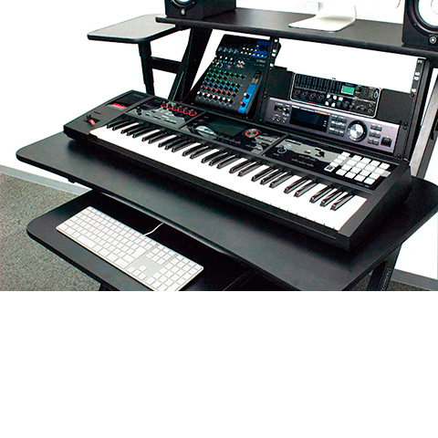 部屋がプロのプライベートスタジオに早変わりする、組み立て式の音楽制作専用デスク