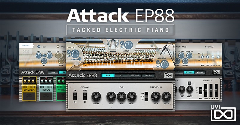 UVI、世界初のタックエレクトリックピアノ音源「Attack EP88」を発売！