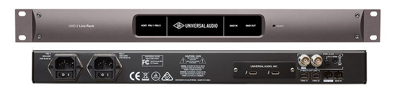 ライブサウンド用リアルタイム・エフェクトプロセッサー「Universal Audio UAD-2 Live Rack」が新登場