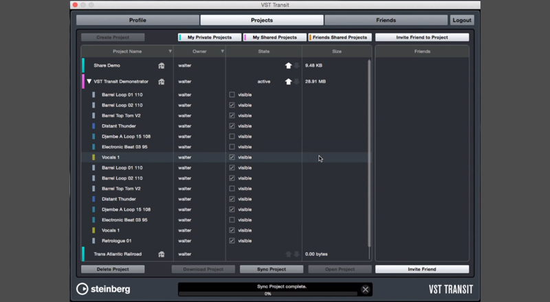 VST Transit画面