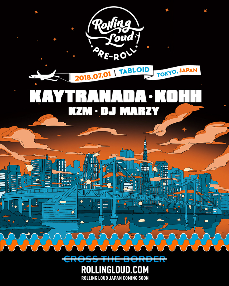 世界No.1ヒップホップフェス「Rolling Loud」が日本上陸！ KAYTRANADA、KOHH、kZm、DJ MARZYが出演決定
