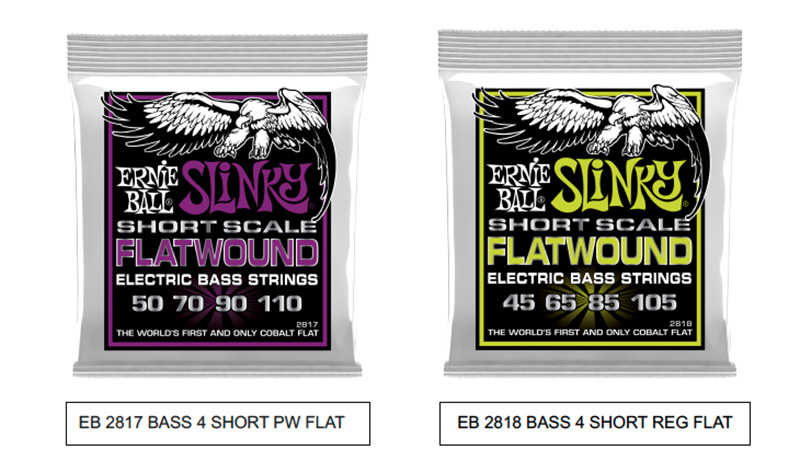 コルグからERNIE BALL「SLINKY FLATWOUND SHORT SCALE」がリリースされた（アーニーボールのフラットワウンド・ベース弦にショートスケール・ベース⽤のセットが登場）