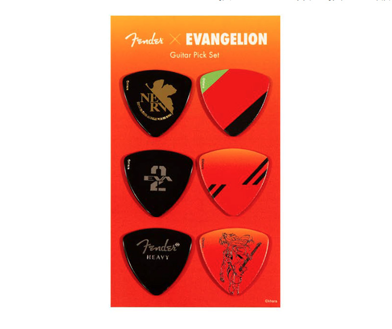 フェンダーミュージック、シン・エヴァンゲリオン劇場版公開記念「EVANGELION ASUKA PICK ６枚セット」を数量限定で販売！