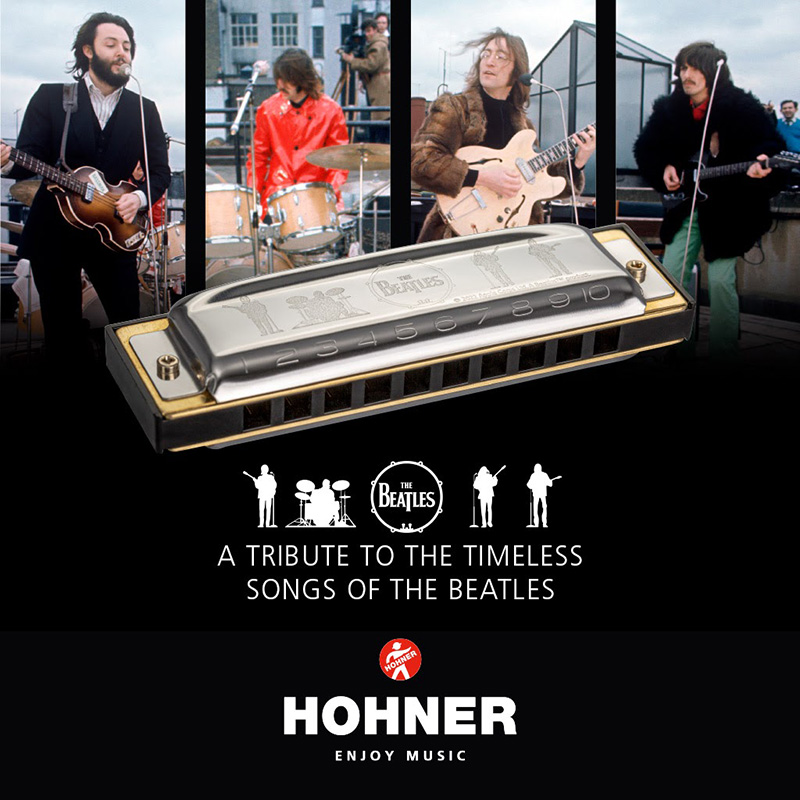 モリダイラ楽器からドイツ・ホーナー社よりビートルズのデビュー60周年を記念したシグネチャーハープがリリースされた（近日発売）