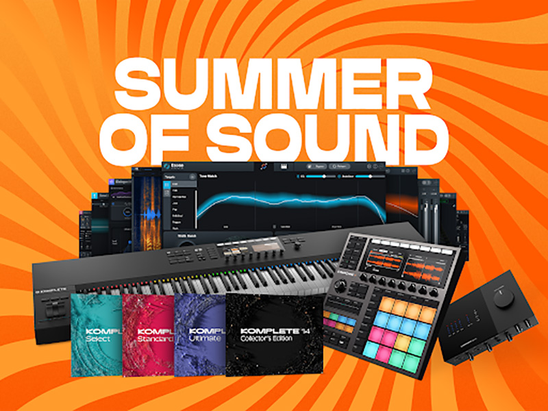 Native Instruments、iZotopeやPlugin Allianceと共同で、年に一度の最大のセール「Summer of Sound 2023」をスタート！