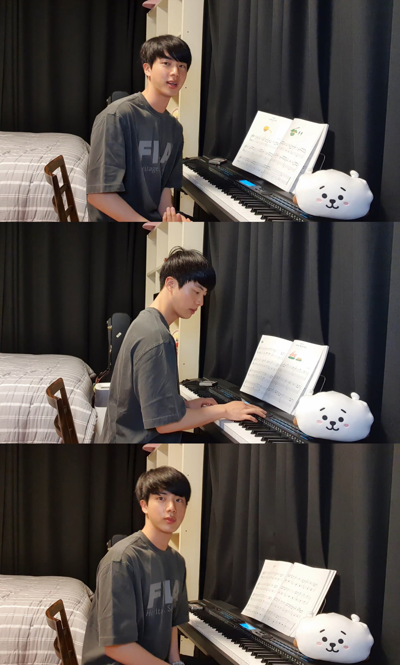 BTSのJIN、趣味でピアノ演奏を始めたと全世界ファンにピアノ演奏を披露！