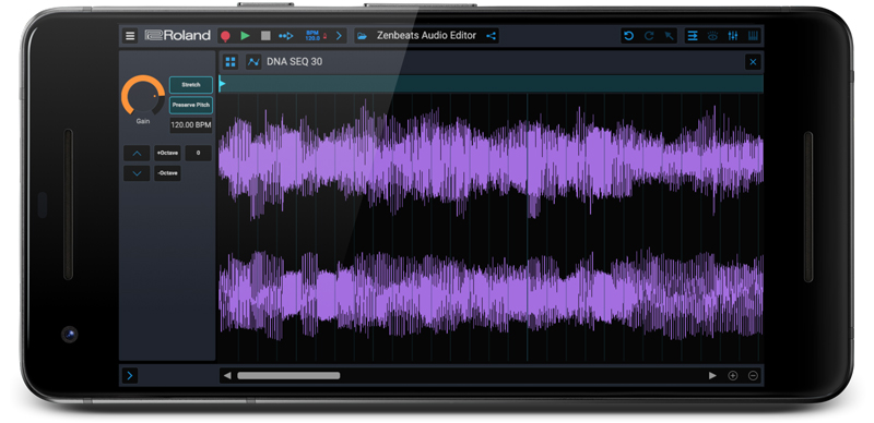 音を波形で表示して編集できる「オーディオ・エディター」画面