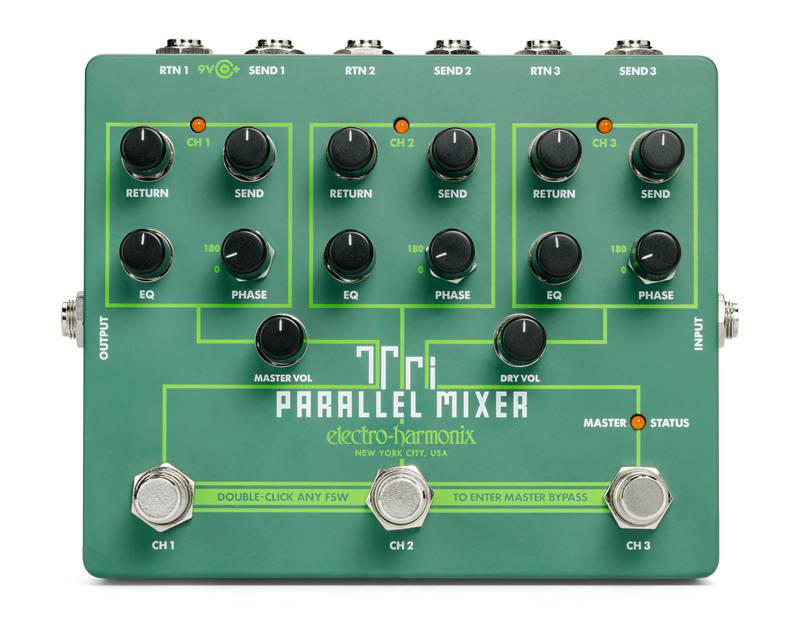 キョーリツコーポレーション、electro-harmonix「Tri Parallel Mixer」をリリース！（パワフルなエフェクトを創造するミキシング･ハブ）