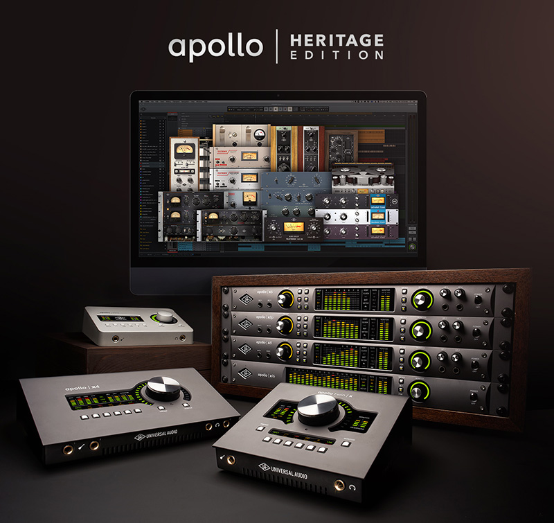 フックアップ、Apollo ラックモデル（Apollo x4も含む）5製品に、$2,400以上の人気プラグインをはじめからバンドルした「Heritage Edition」を新製品として発売開始！
