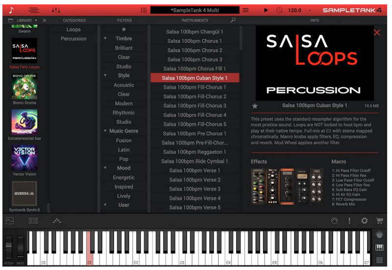 IK Multimedia、SampleTank 4音源「Salsa Percussion Loops」をリリース！