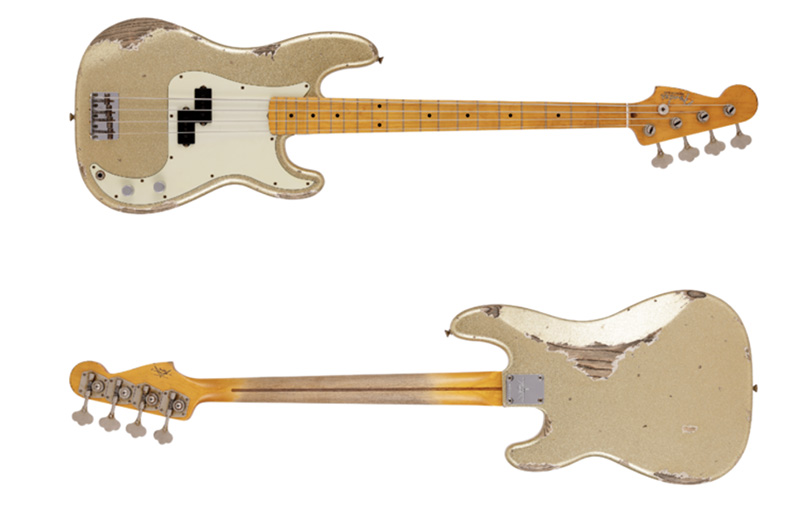 「J Signature Precision Bass® Heavy Relic® Champagne Gold」