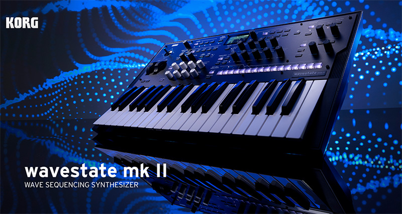  コルグからボイス数を拡張し可能性を拡張させた「wavestate mk II」がリリースされた。