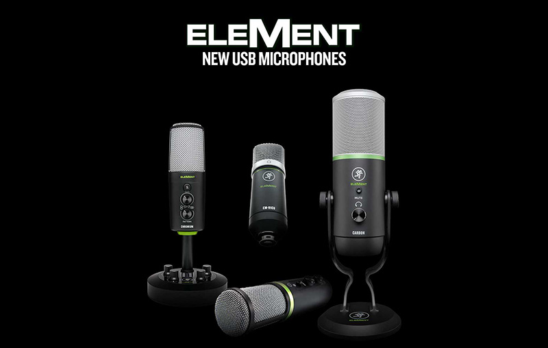 Mackie、プロフェッショナルマイクロホン「ELEMENT USBシリーズ」の発売開始！