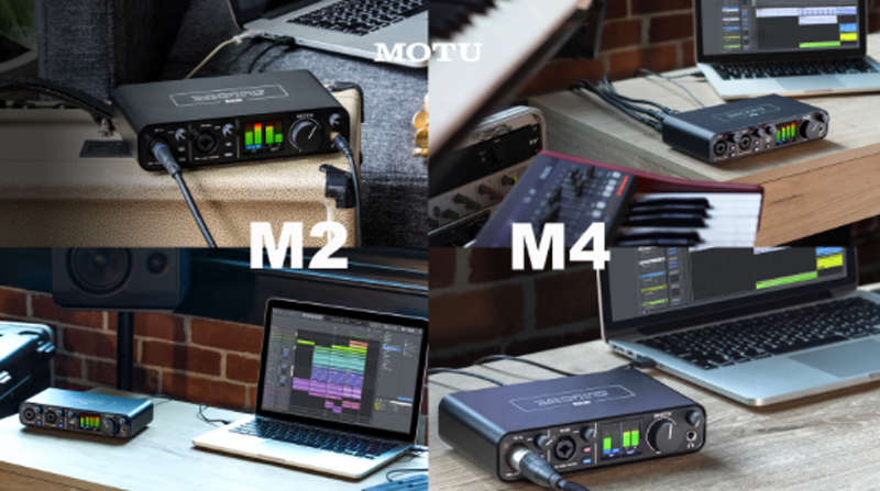 ハイ・リゾリューション、MOTU「M2」と「M4」をリリース！（USB Type-C バスパワー駆動のオーディオインターフェイス ）