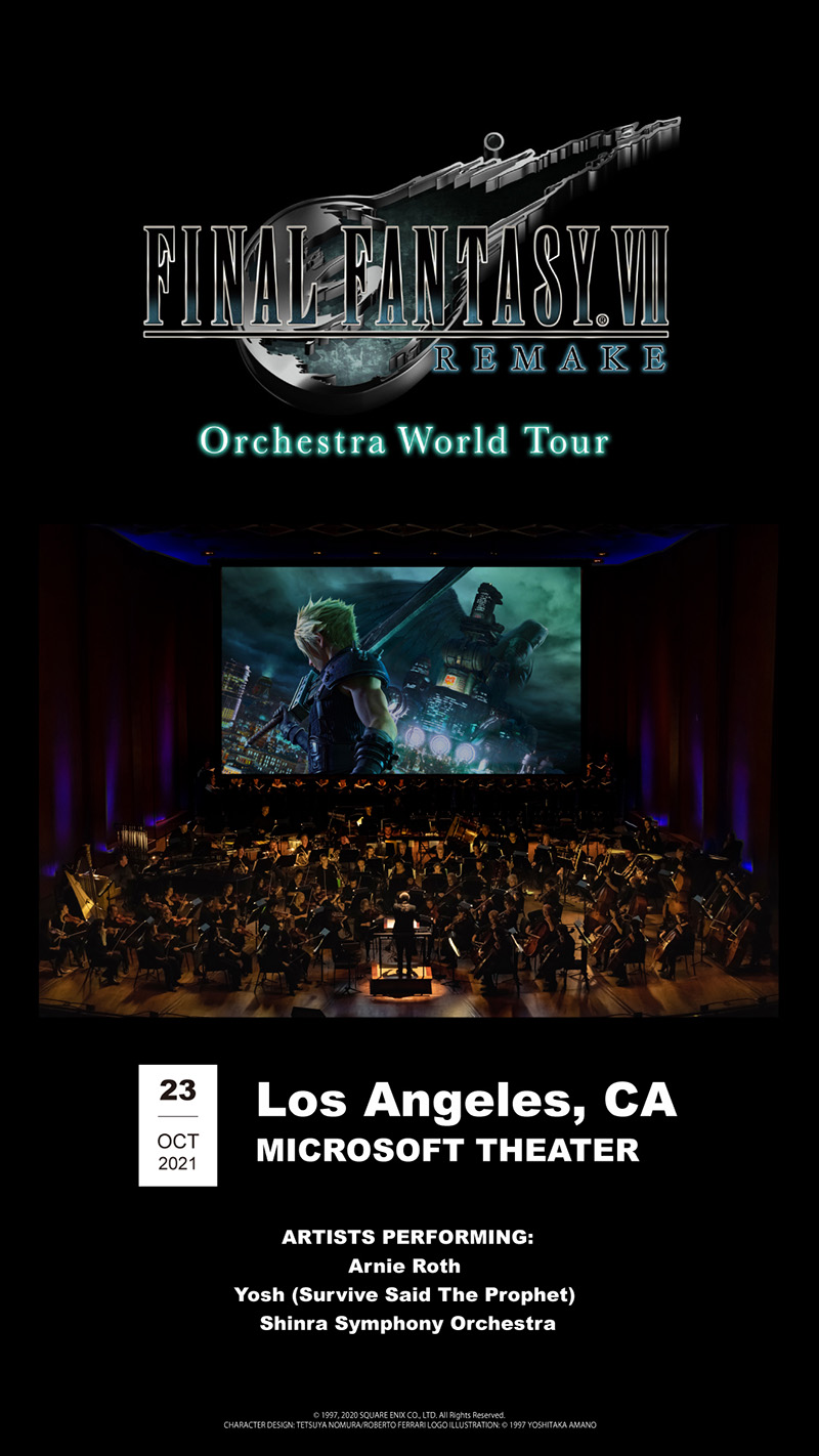 「FINAL FANTASY VII REMAKE Orchestra World Tour」ロサンゼルス公演にサバプロYosh出演決定！