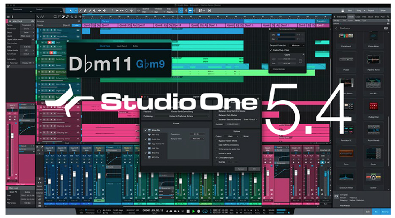 エムアイセブンジャパン、PreSonus「Studio One 5.4 日本語版」を発表！（数々の新機能と機能向上を実 現したフリーアップデート）