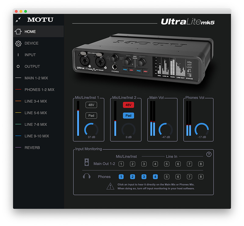 ハイ・リゾリューション、MOTU「UltraLite mk5」をリリース！（卓越した音質と柔軟な入出力を備えた第5世代のUltraLiteインターフェイス）