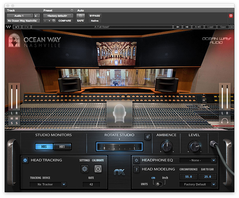 メディア・インテグレーション、WAVES「Nx Ocean Way Nashville」をリリース！（実際のスタジオでスピーカーを通したような音響空間をヘッドフォン上に再現可能なプラグイン）