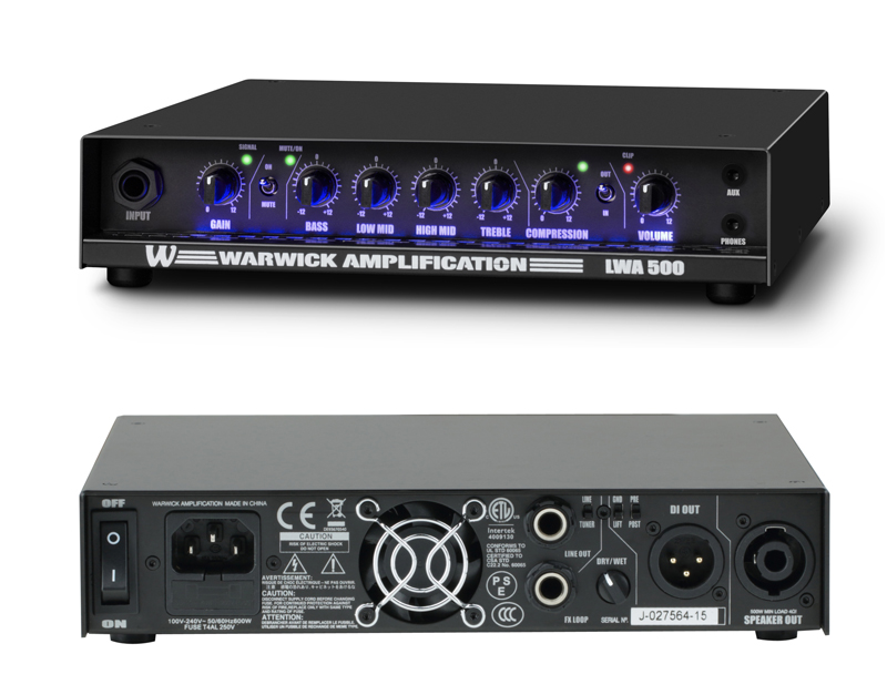 コルグ、Warwickのコンパクトなベースアンプ「LWA500 BK」を